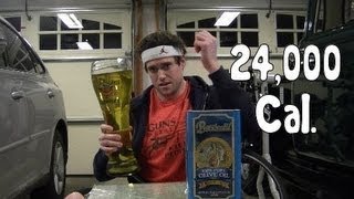 Idiot Consumes 24000 Calories of Fat in 3min [upl. by Epolenep]