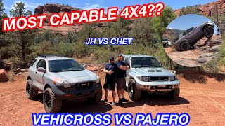 CRAZY Rock Crawling A RARE Mitsubishi Pajero EVO VS An Isuzu Vehicross JH VS Uncle Chet [upl. by Attey416]