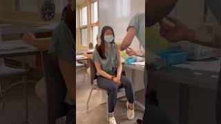 Getting vaccinated vaccination nurselife dayinmylife [upl. by Yellah774]