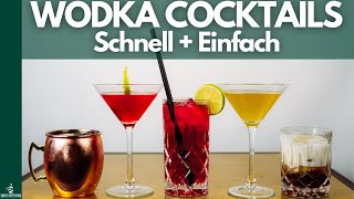 5 Cocktails mit Vodka 🍏 Schnell  Einfach [upl. by Enilram]