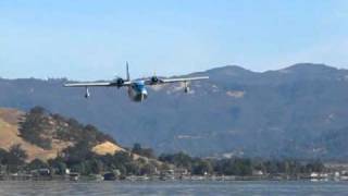 grumman albatross fly by at clear lake seaplane splash in 2010 [upl. by Nodyarg]