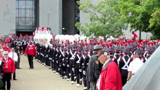 OSUMB Marching to the Shoe after Skull Session 9 22 2012 OSU vs UAB [upl. by Atnauqal]