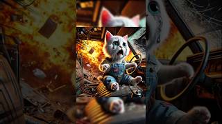 Car crashed kitten dying fireshorts [upl. by Andrien]