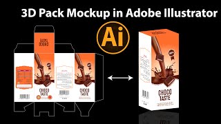 3D Box Packing Mockup In Adobe Illustrator [upl. by Lohcin]