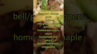 ingredients viralfood foodievid tiktok capcut chickenbowl chicken peppers almonds garlic [upl. by Norene]