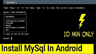 Install MySQL DB🗄️ in Android using terminal🐧 [upl. by Notniuqal]