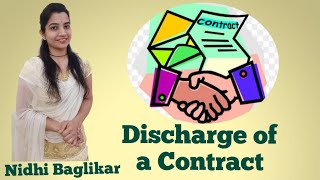 Discharge of a Contract  By Nidhi Baglikar [upl. by Liponis]