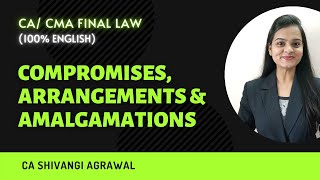 Compromises Arrangements and Amalgamations  Corporate Law  CA CMA Final Law Classes in English [upl. by Norehs]