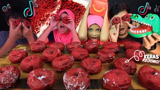 Mukbang DONUT RED VELVET VIRAL TikTok TAPI [upl. by Luing]