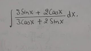 Integral of 3sinx2cosx3cosx2sinx Ark Mathematics [upl. by Eremaj301]