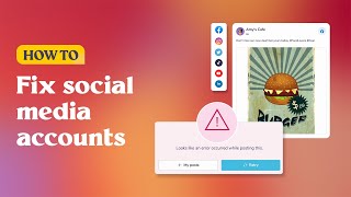 How to fix social media accounts  PosterMyWall [upl. by Eeldarb446]