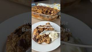 Protein Chocolate Banana Baked Oats [upl. by Boccaj]