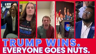 TRUMP WINS EVERYONE GOES NUTS Epic Sometimes Hilarious Reactions Set to Epic Music [upl. by Dulsea]