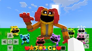 DOGDAYs EVIL TRANSFORMATION in MINECRAFT PE ADDON Poppy Playtime Chapter 3 [upl. by Cirillo]