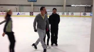 Rudy Galindo Brian Boitano Kristi Yamaguchi Polina Edmunds promote ice show Nov 2 at SAP Center [upl. by Manda]