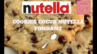 RECETTE COOKIES NUTELLA FONDANT SIMPLE ET HYPER RAPIDE [upl. by Terzas]