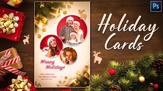 How to Create a Family Holiday Greeting Card in Photoshop  Tutorial  PE111 [upl. by Atter]