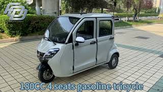 180CC 4 seats gasoline tricycle [upl. by Ellasal]