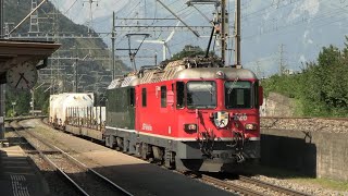 Rhätische Bahn im Churer Rheintal 2024  Güterzüge Regios und Panorama Express Züge um Chur [upl. by Negaet]