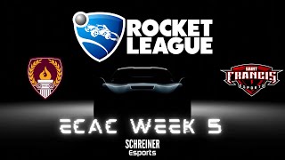 ECAC Week 5 Rocket League Schreiner Vs Saint Francis University [upl. by Nyladnor]