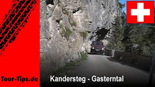 Driving Switzerland Kandersteg  Gasterntal Bernese Oberland  spectacular scenic roads [upl. by Kiryt]