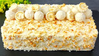 Raffaello Torte so saftig und so lecker Kuchen der auf der Zunge zergeht [upl. by Sanalda]