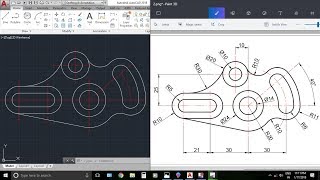 AutocAD 2D Practice Drawing  Exercise 2  Basic amp Advance Tutorial [upl. by Cattier]