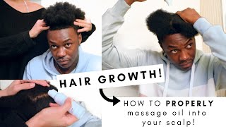 HOW TO Properly Massage Oils into Scalp for Hair Growth [upl. by Younglove]