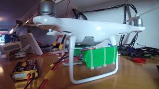 DJI Phantom 4 huge dual battery mod [upl. by Daphna462]