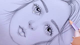 How to draw a sad girl  step by step  Pencil sketch Tutorial  Art video [upl. by Pontias]