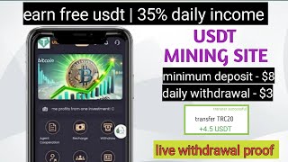 New Usdt Quantify Site  Daily Earn 1516℅ Usdt  new vip task earning site  new usdt mining site [upl. by Ramsden735]