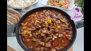 Rindfleisch Gulasch nach meine Art mit Kartoffeln und Champignon ober lecker [upl. by Teuton]