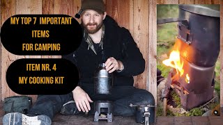 Best gear for primitive camping part 4  My cooking kit [upl. by Scharff]