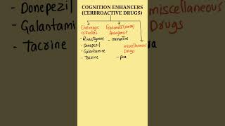 Cognition Enhancer Classification  Cerbroactive drugs classification  Nootropics drugs [upl. by Ahsieym]