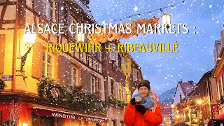 christmas markets in alsace  ribeauvillé  riquewihr 🇫🇷 [upl. by Anny]