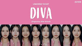 LYRICS가사 Universe Ticket  DIVA Original by After School • huiyoon [upl. by Nwahsor]