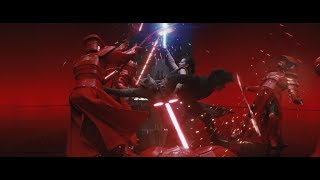 Star Wars The Last Jedi Rey and Kylo vs Praetorian Guards [upl. by Patten393]