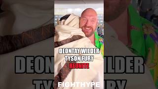 DEONTAY WILDER amp TYSON FURY REUNITE FIRST TIME SINCE EPIC TRILOGY amp HUG IT OUT AT PAUL VS FURY [upl. by Nytsyrk]