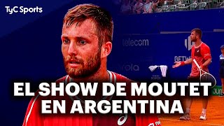 EL SHOW DE CORENTIN MOUTET EN EL ARGENTINA OPEN 🔥 DE SACAR DE ABAJO A TOMAR GASEOSA Y MÁS 🎾 [upl. by Sibella887]