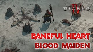 Where To Find Baneful Heart amp Summon Blood Maiden  Diablo 4 PTR [upl. by Ahsenom102]