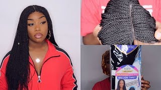 WOW  I TRIED A SYNTHETIC BRAIDED WIG MILLION TWIST FREETRESS EQUAL  SAMSBEAUTYCOM [upl. by Arahat556]