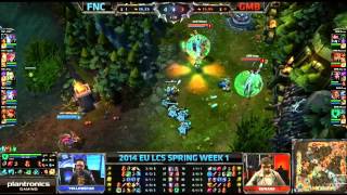 LCS EU Spring Split 2014  Fnatic vs Gambit  Week 1 Day 1 [upl. by Mickey]