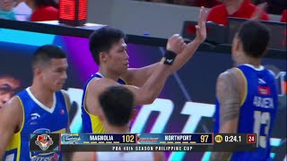 Mark Barroca DRILLS DAGGER in Magnolias win vs NorthPort 🗡️  PBA SEASON 48 PHILIPPINE CUP [upl. by Algernon]