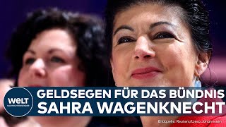 BÜNDNIS SAHRA WAGENKNECHT Neues Bündnis BSW erhält wohl knapp fünf Millionen Jahresetat [upl. by Hesler]