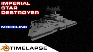 Imperial Star Destroyer Modeling  Blender Timelapse [upl. by Merow]