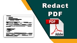 How to redact a pdf document in Adobe Acrobat Pro DC 2022 [upl. by Natale427]