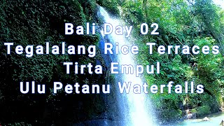 BALI Experience Day 02 UBUD  Tegalalang Rice Terrace amp Swing Tirta Empul amp Ulu Petanu Waterfall [upl. by Janka]