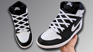 HOW TO DIAMOND LACE NIKE AIR JORDAN 1 HIGHS  Jordan 1 Lacing Style [upl. by Norrv]