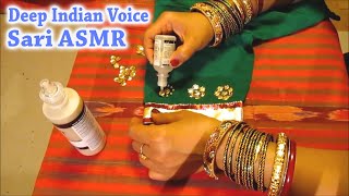 Unintentional ASMR 👚 Sari Decoration Compilation deep female Indian accent jangling bangles [upl. by Lauhsoj]