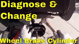 How to Diagnose and Change Drum Brake Wheel Cylinder Without Removing Shoes MK1 VW Rabbit Diesel [upl. by Whallon619]